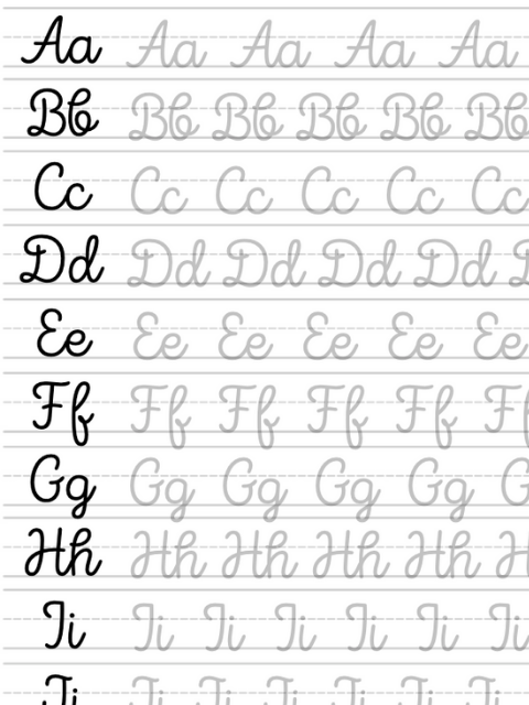 Learn each letter of the alphabet with professional technique